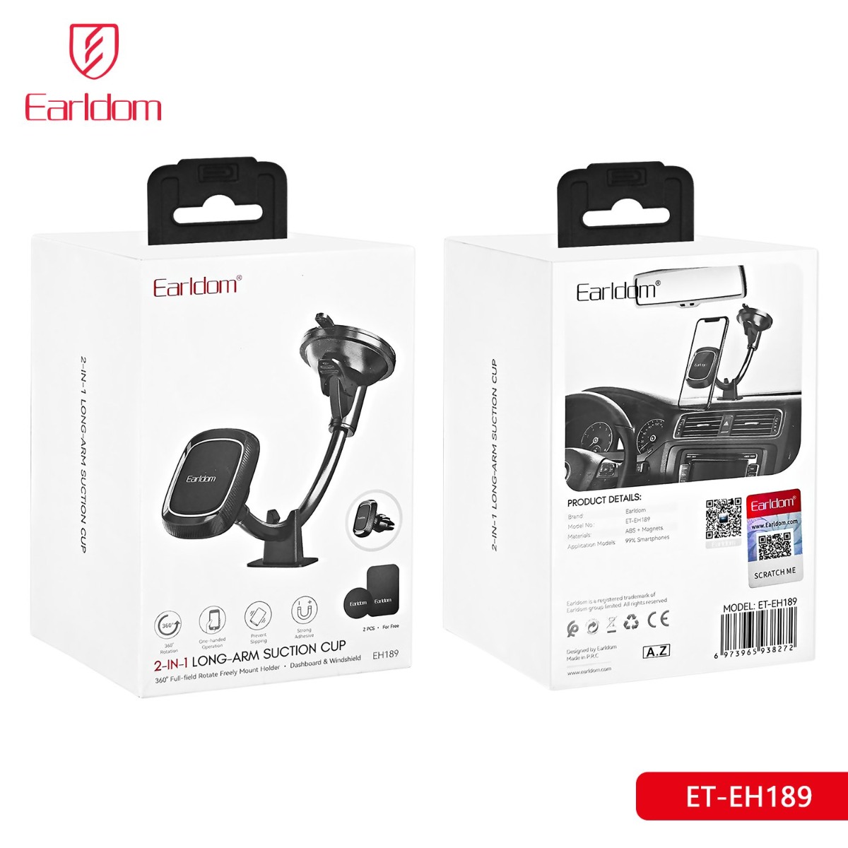 Earldom ET-EH189 2in1 Long Arm Magnetic Mobile Phone Holder