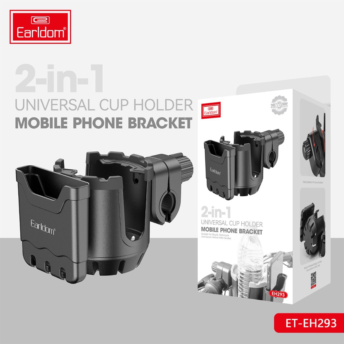Earldom ET-EH293 2in1 Multifunctional Bicycle Mobile Phone Holder