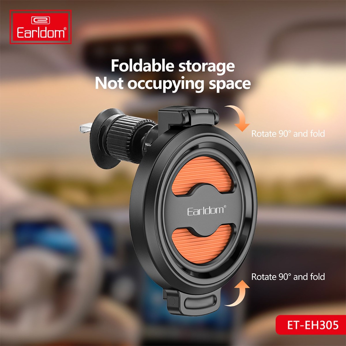 Earldom ET-EH305 Air Vent Foldable Car Cup Holder