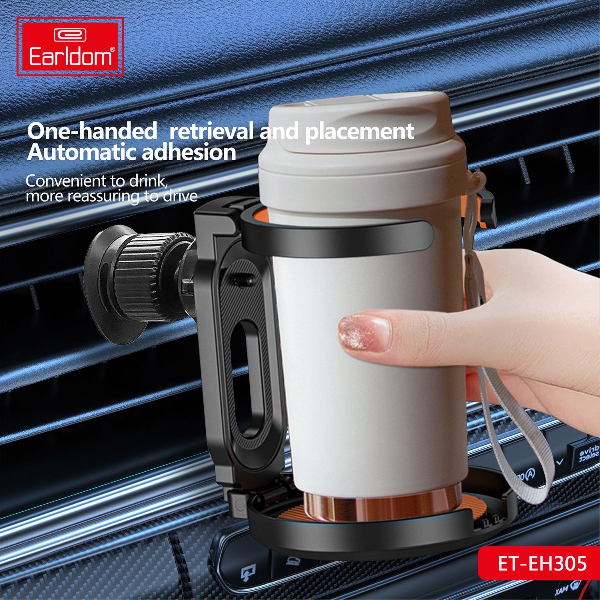 حمالة أكواب Earldom ET-EH305 Air Vent قابلة للطي للسيارة