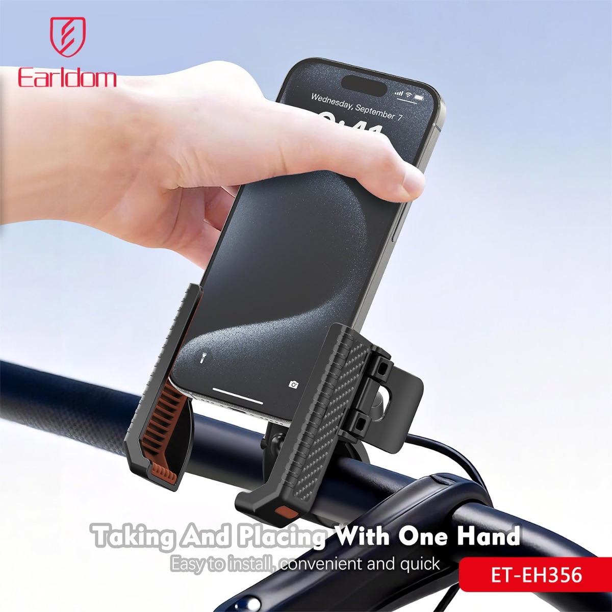Earldom ET-EH356 One-Touch Button Bicycle Mobile Phone Holder