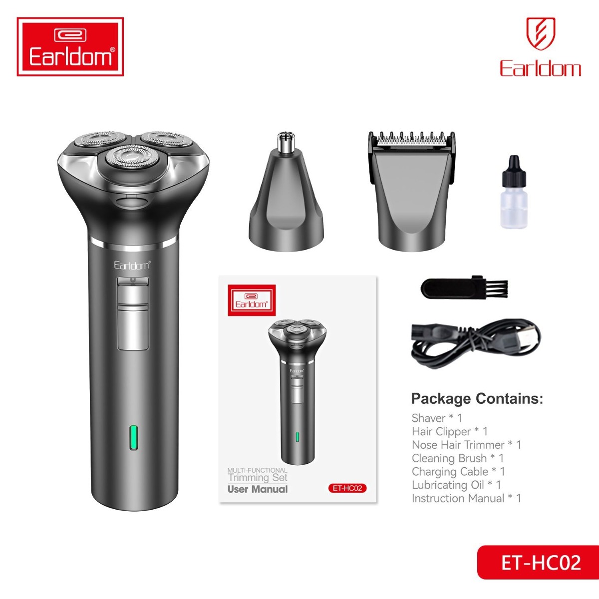 Earldom ET-HC02 3in1 Trimmer Set