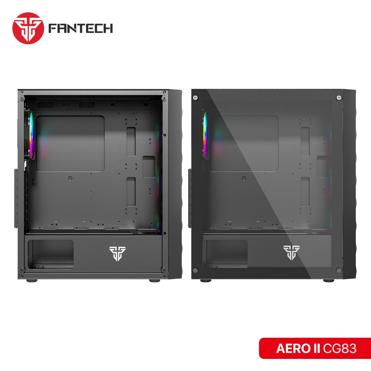 صندوق كمبيوتر FANTECH AERO II CG83 Middle Tower للألعاب