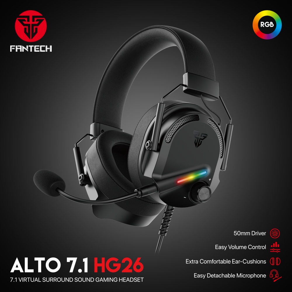 FANTECH ALTO HG26 USB 7.1 Wired Computer Gaming Headphone
