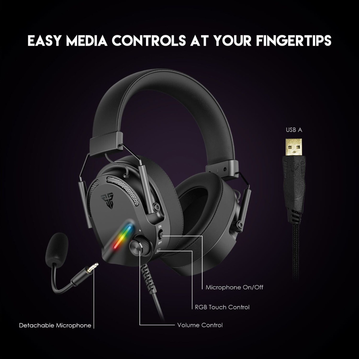 FANTECH ALTO HG26 USB 7.1 Wired Computer Gaming Headphone