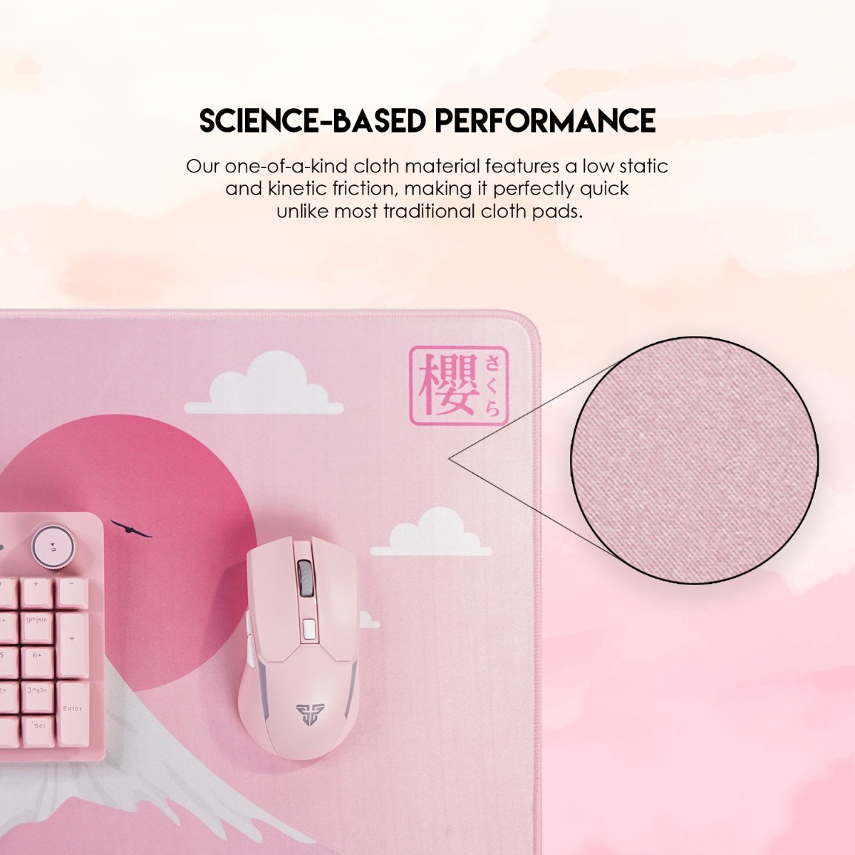 FANTECH ATO SAKURA MP905 Gaming Mouse & Keyboard Pad