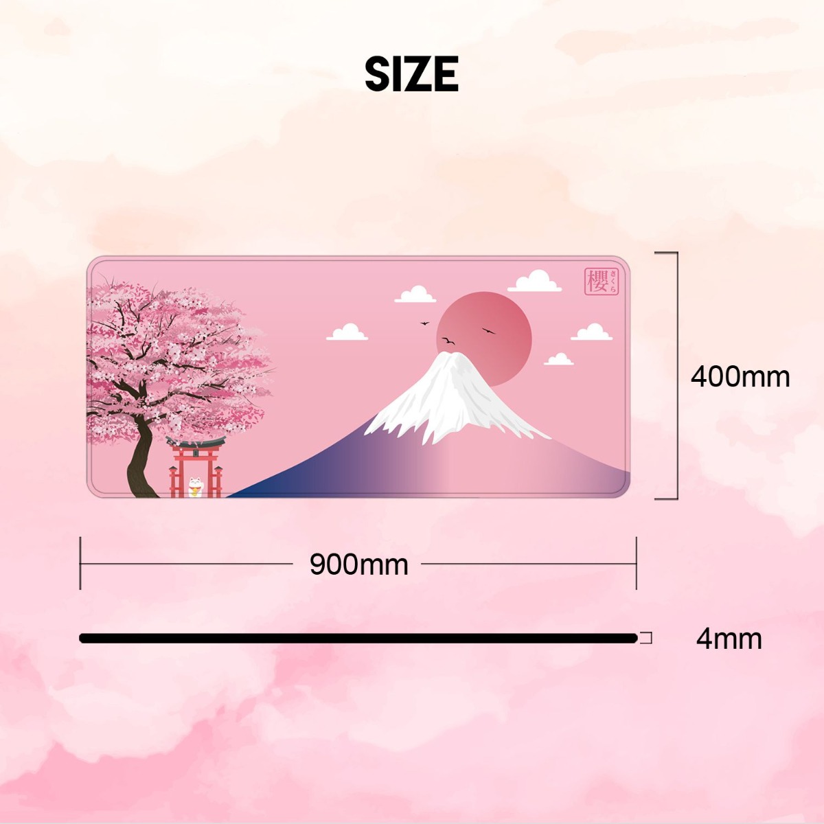 باد الماوس والكيبورد FANTECH ATO SAKURA MP905 للألعاب