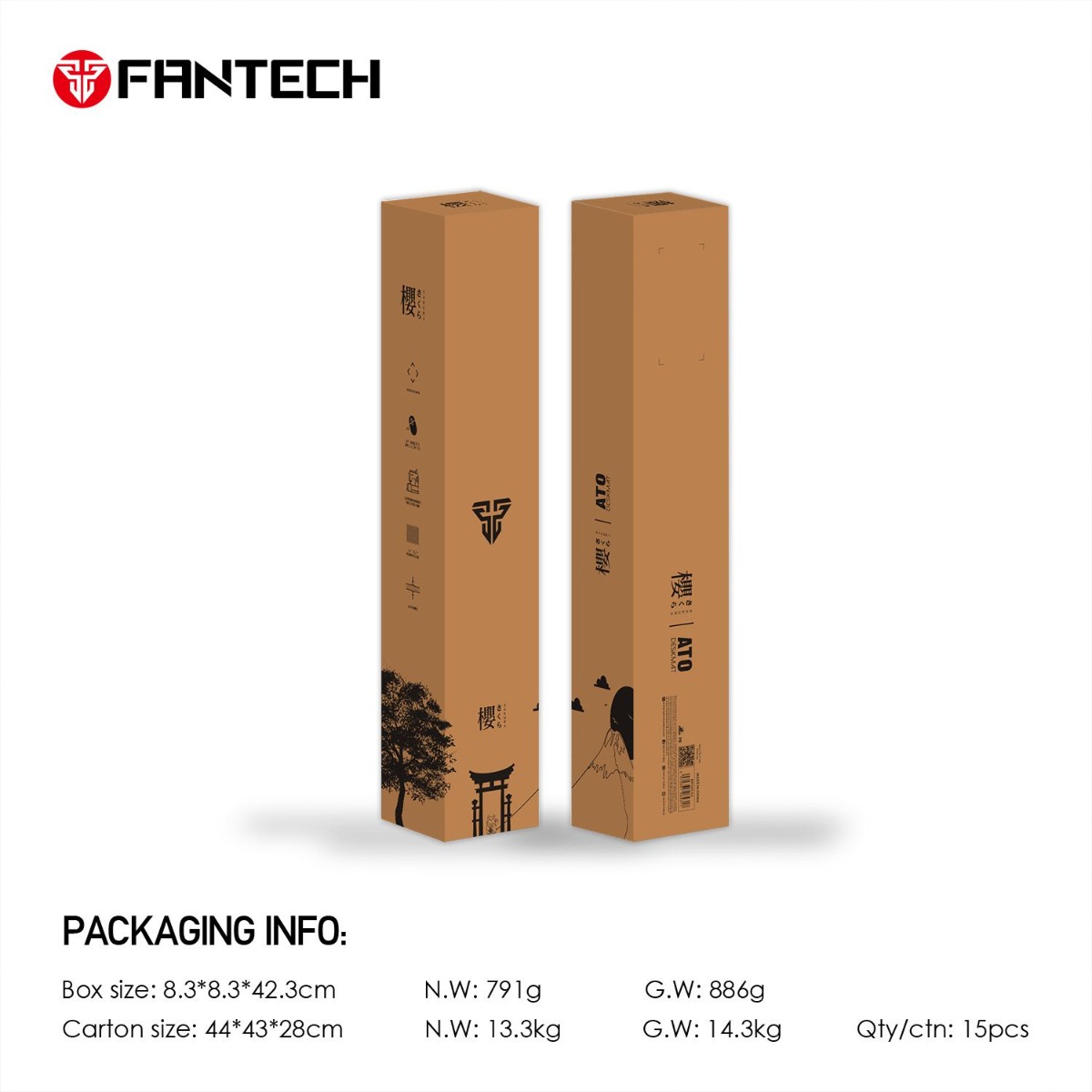 FANTECH ATO SAKURA MP905 Gaming Mouse & Keyboard Pad