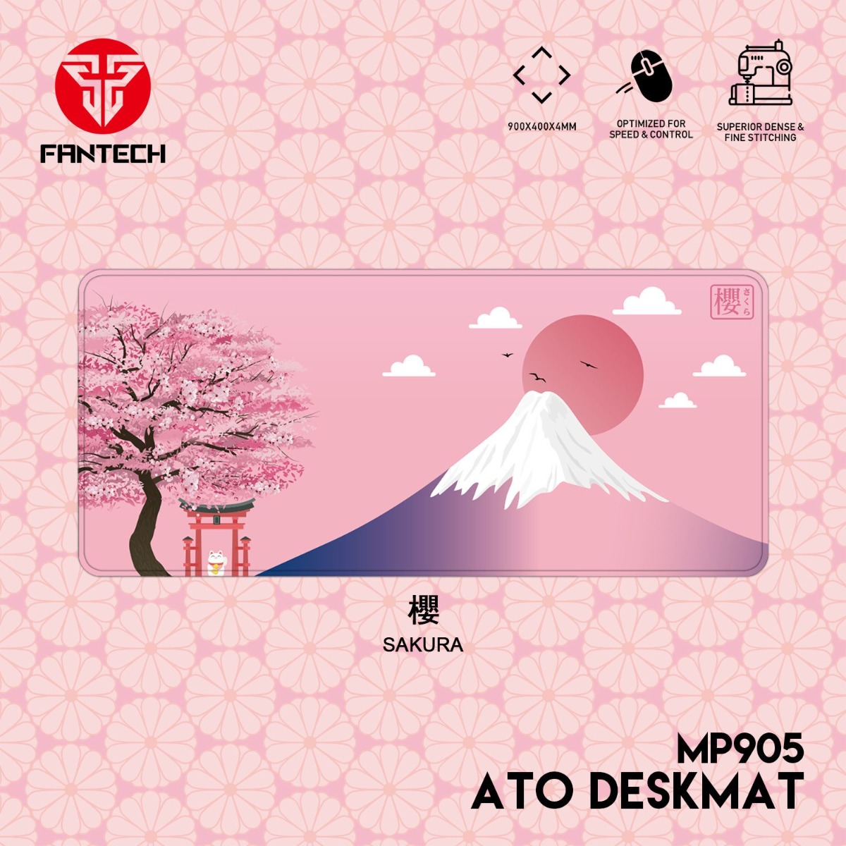 FANTECH ATO SAKURA MP905 Gaming Mouse & Keyboard Pad