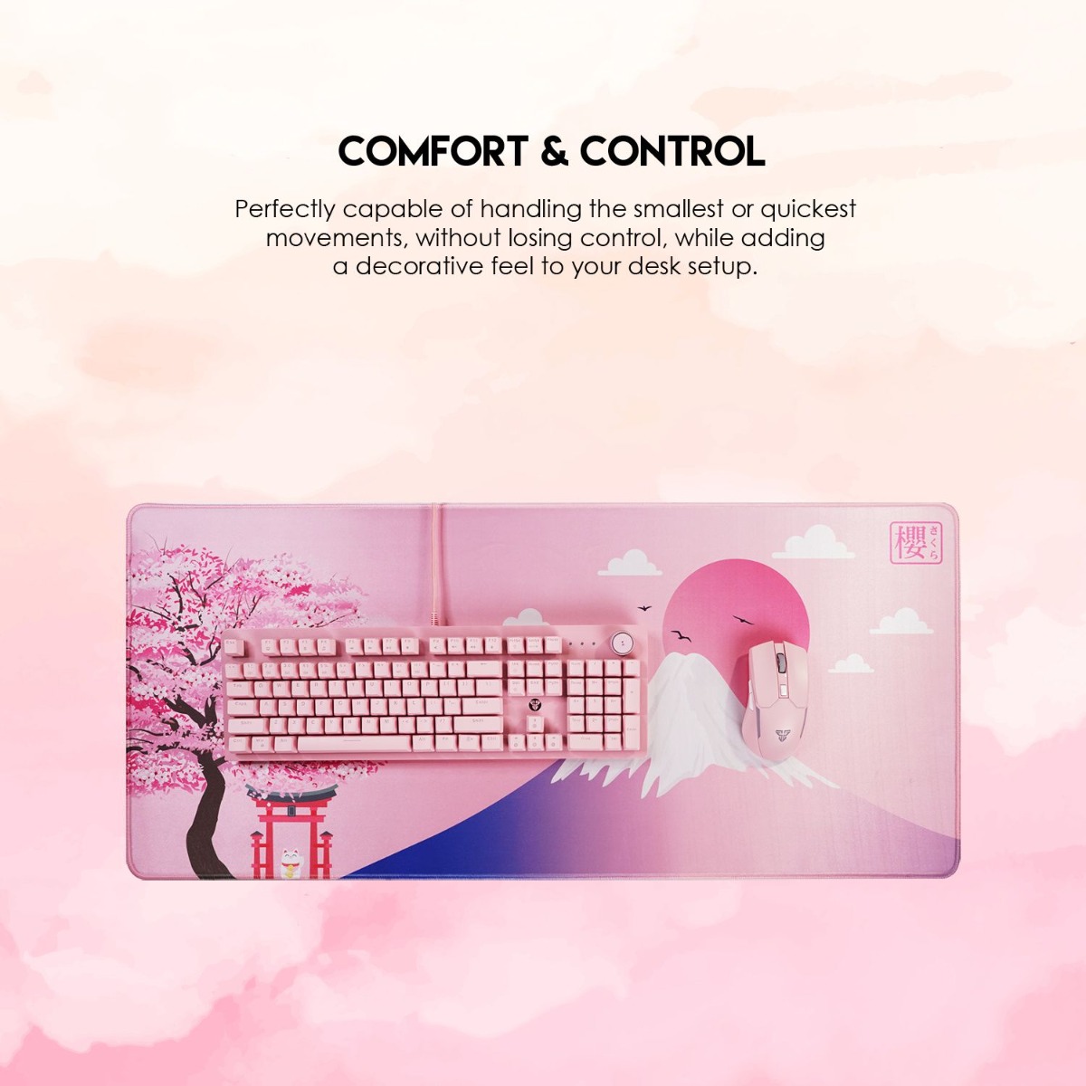 FANTECH ATO SAKURA MP905 Gaming Mouse & Keyboard Pad
