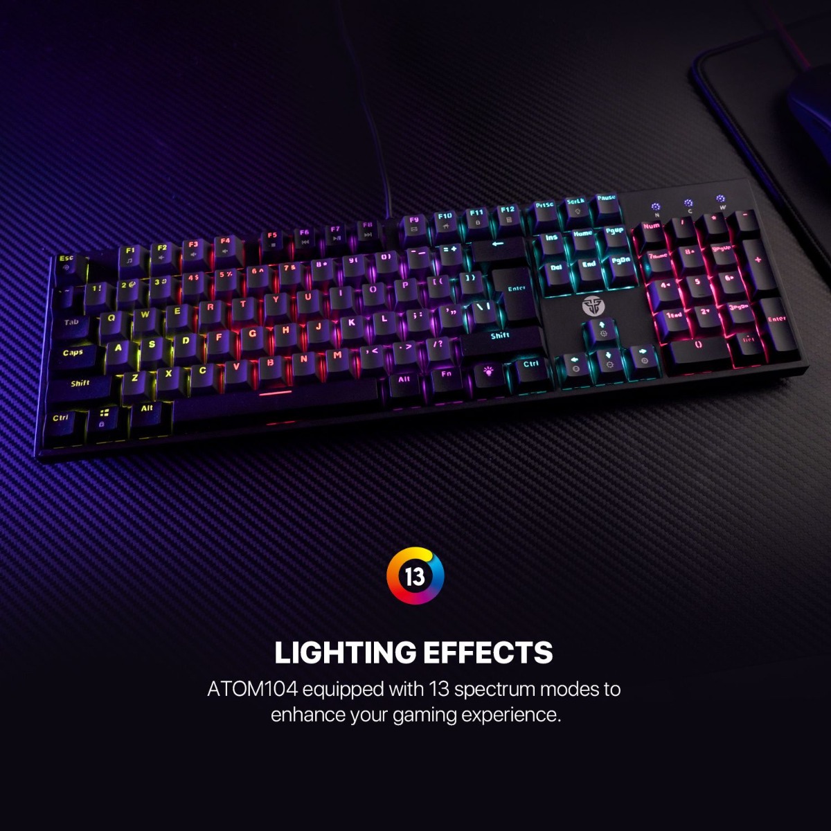FANTECH ATOM104 MK886V2 Mechanical Wired Gaming Keyboard - (104 Key)