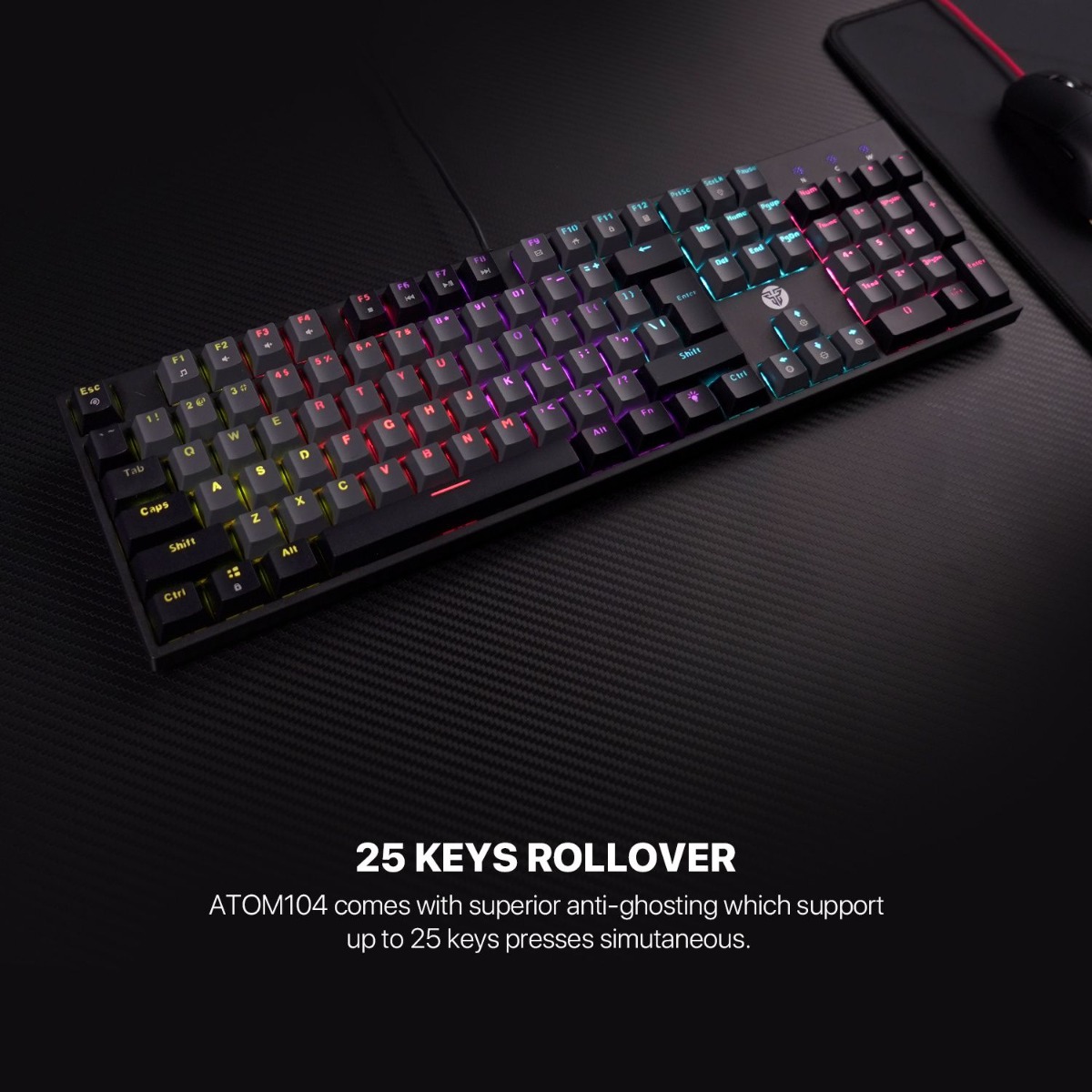 FANTECH ATOM104 MK886V2 Mechanical Wired Gaming Keyboard - (104 Key)