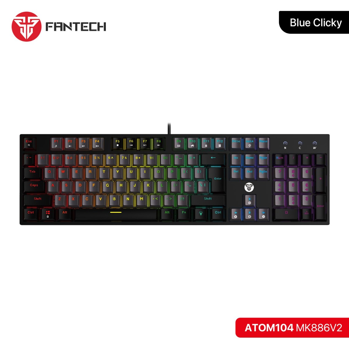 FANTECH ATOM104 MK886V2 Mechanical Wired Gaming Keyboard - (104 Key)