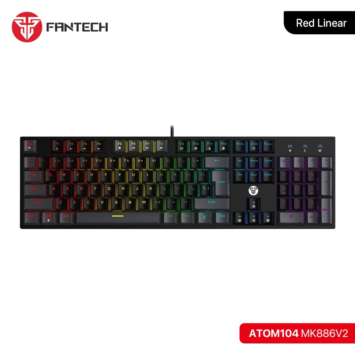 FANTECH ATOM104 MK886V2 Mechanical Wired Gaming Keyboard - (104 Key)