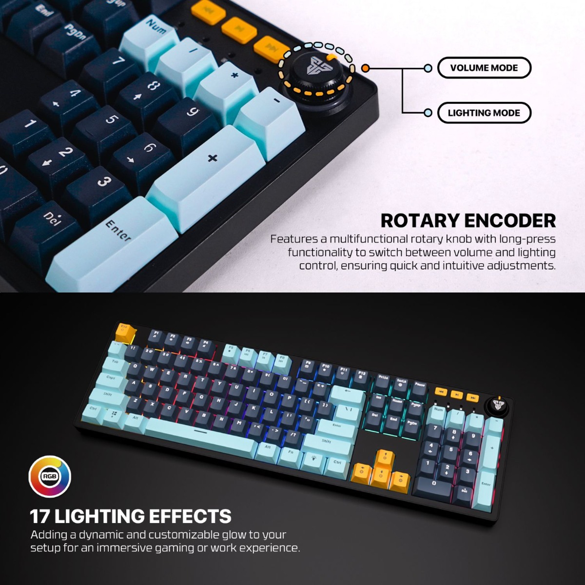 FANTECH ATOM107S MK893S Mechanical Wired Gaming Keyboard - (107 Key)