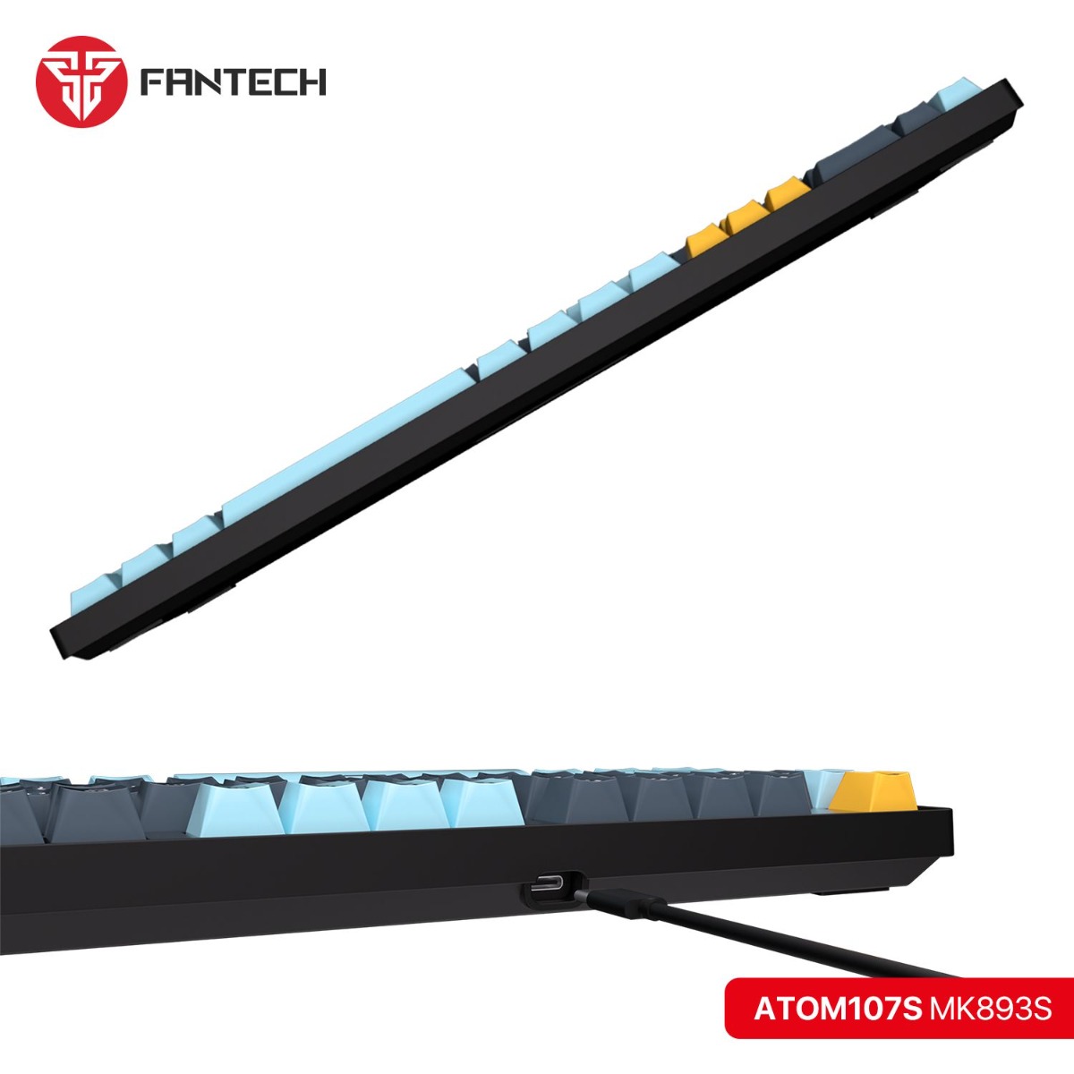 FANTECH ATOM107S MK893S Mechanical Wired Gaming Keyboard - (107 Key)
