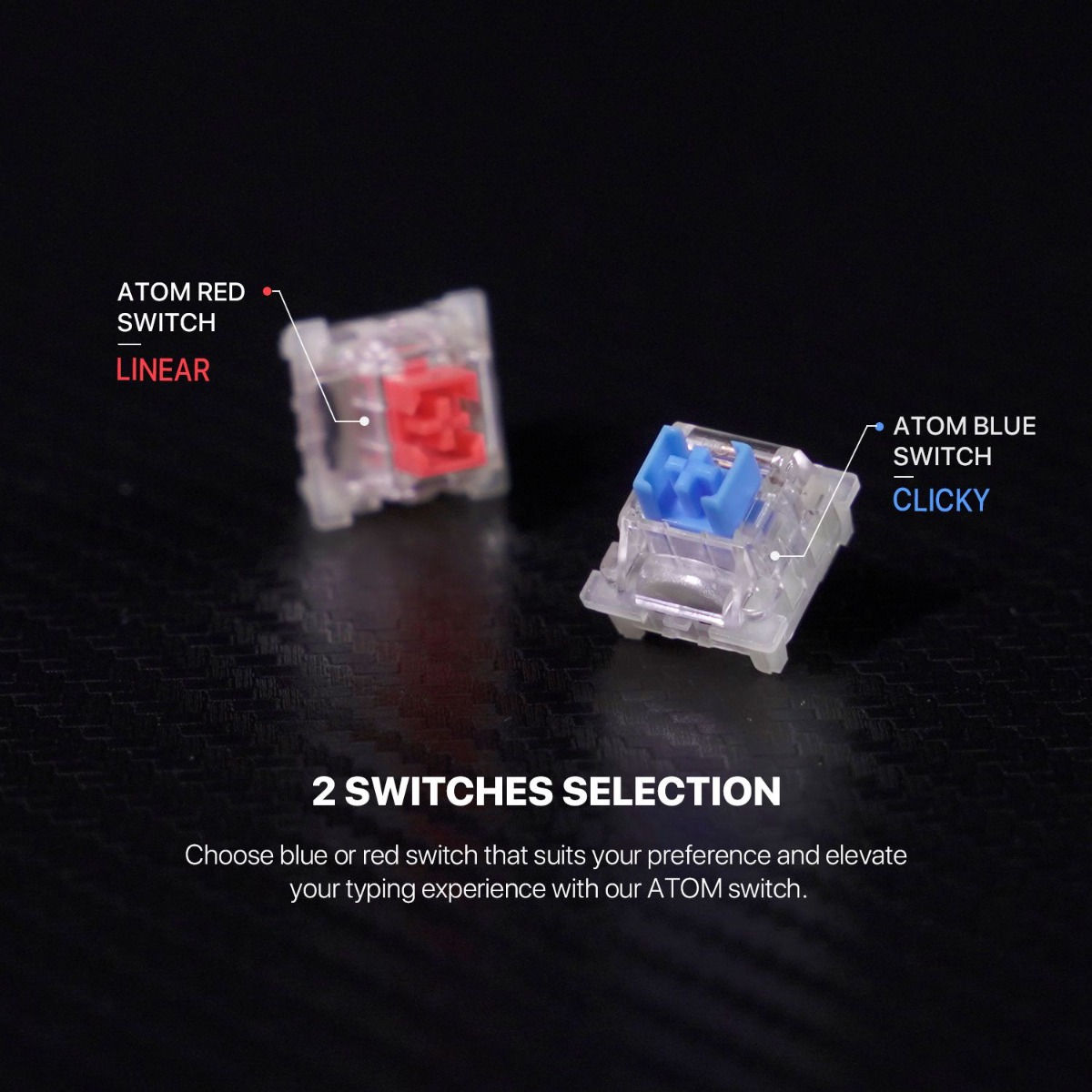 كيبورد FANTECH ATOM63 MK874V2 Mechanical سلكي للألعاب - (63 كبسة)