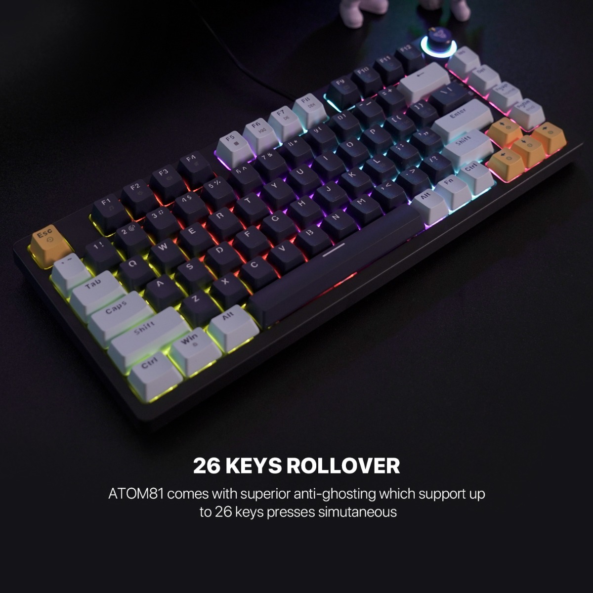 FANTECH ATOM81 MK875V2 Mechanical Wired Gaming Keyboard - (81 Key)