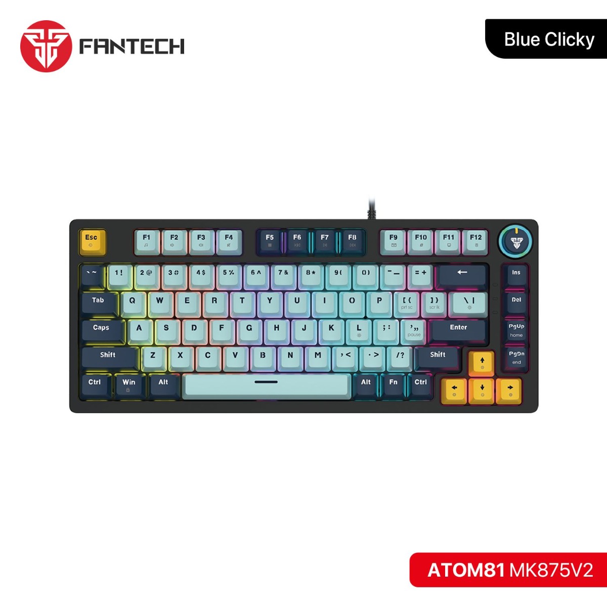 FANTECH ATOM81 MK875V2 Mechanical Wired Gaming Keyboard - (81 Key)