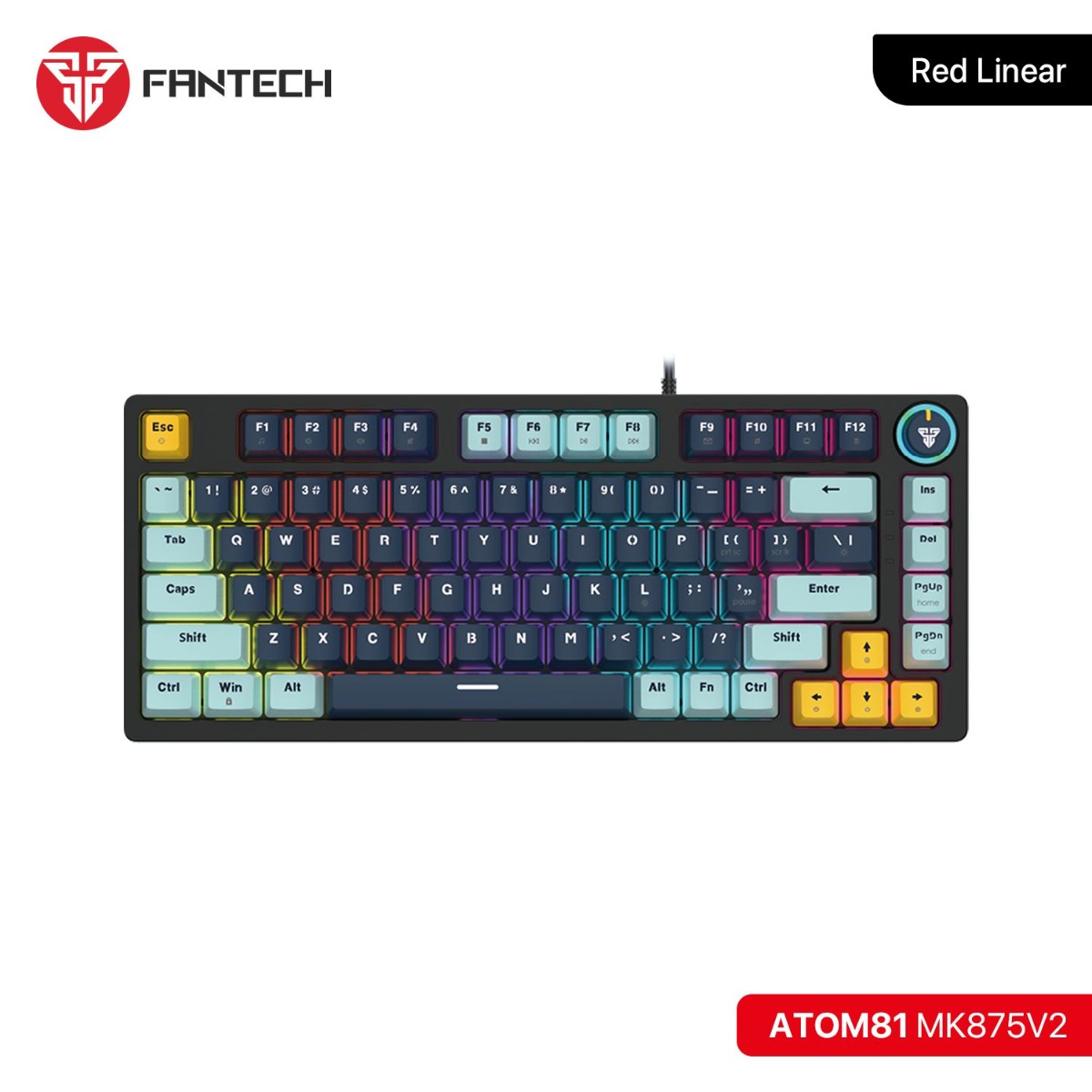 FANTECH ATOM81 MK875V2 Mechanical Wired Gaming Keyboard - (81 Key)