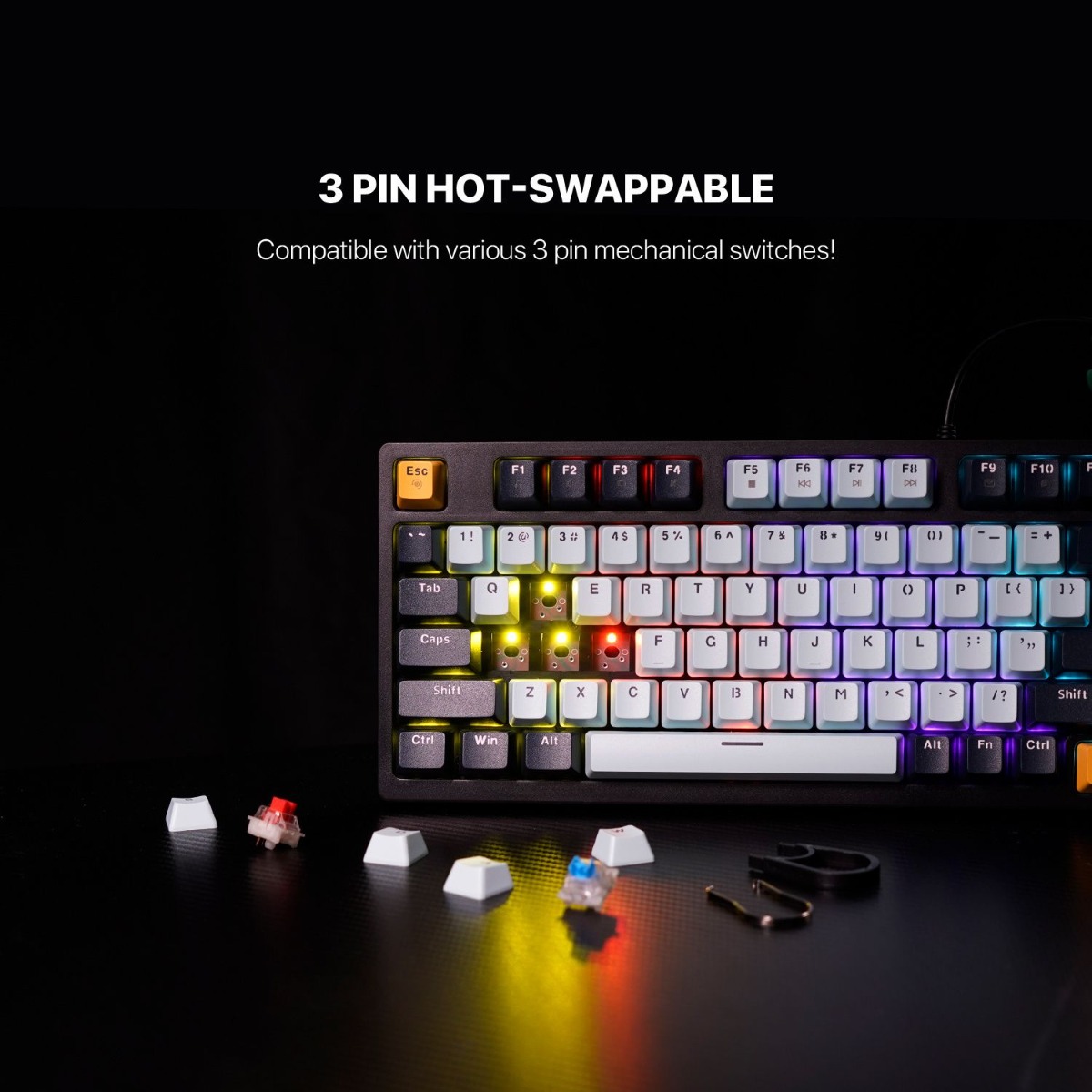 FANTECH ATOM96 MK890V2 Mechanical Wired Gaming Keyboard - (96 Key)