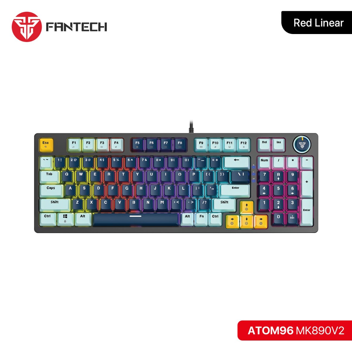 FANTECH ATOM96 MK890V2 Mechanical Wired Gaming Keyboard - (96 Key)