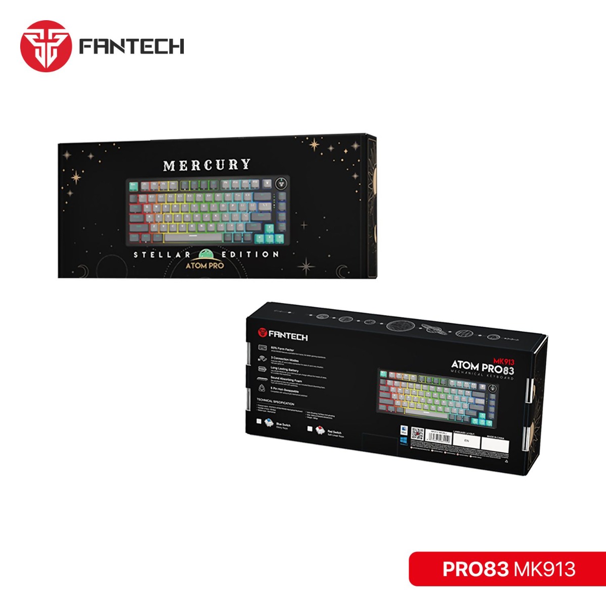 FANTECH ATOM PRO83 MK913 3in1 Mechanical Gaming Keyboard - (83 Key)