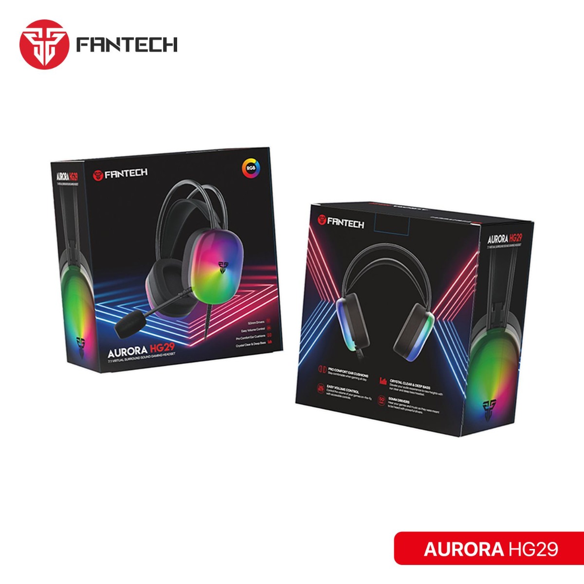 FANTECH AURORA HG29 USB 7.1 Wired Computer Gaming Headphone