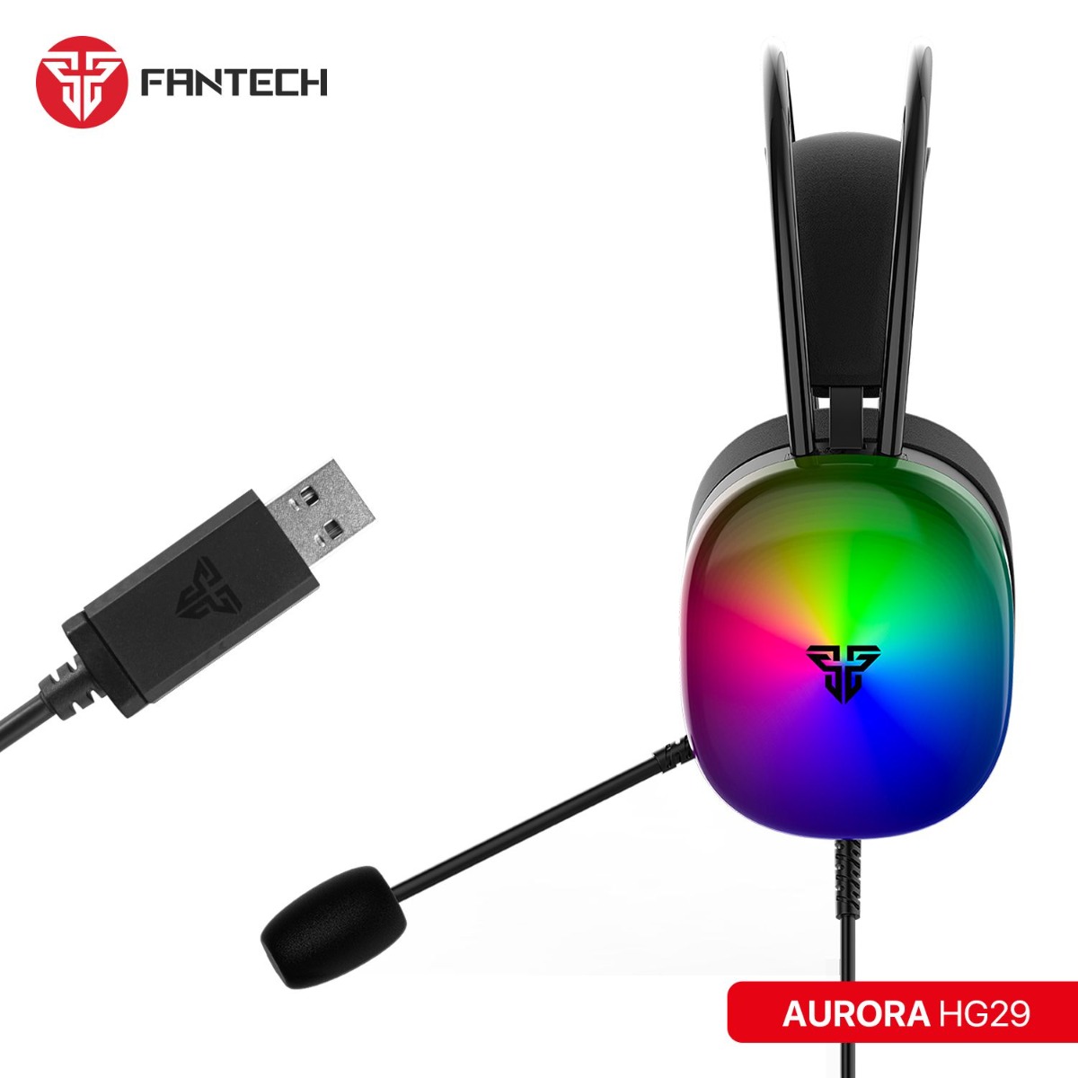 FANTECH AURORA HG29 USB 7.1 Wired Computer Gaming Headphone