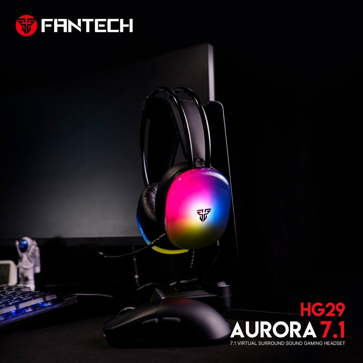 FANTECH AURORA HG29 USB 7.1 Wired Computer Gaming Headphone