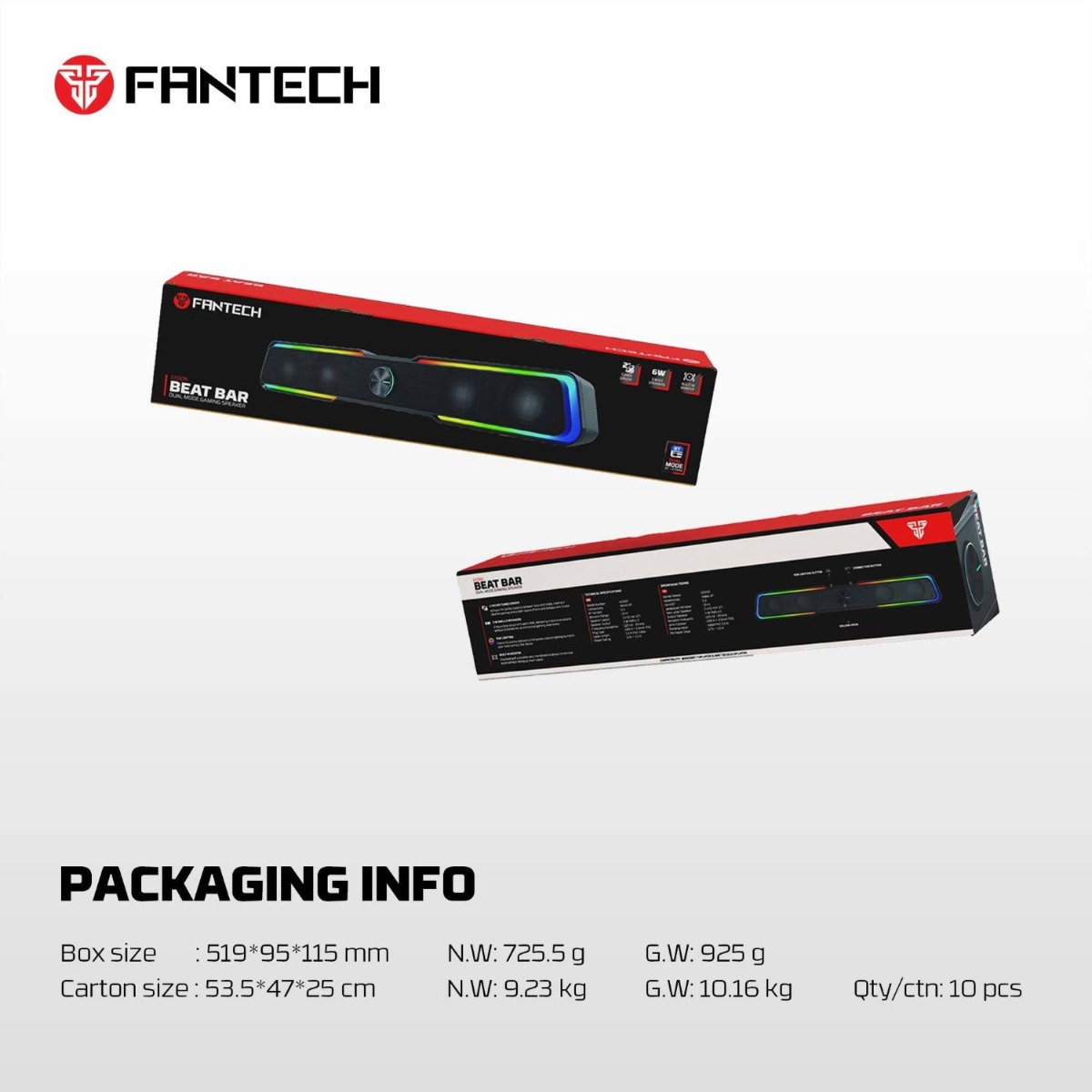 سبيكر ملتيميديا FANTECH BEAT BAR GS305 2in1 للألعاب
