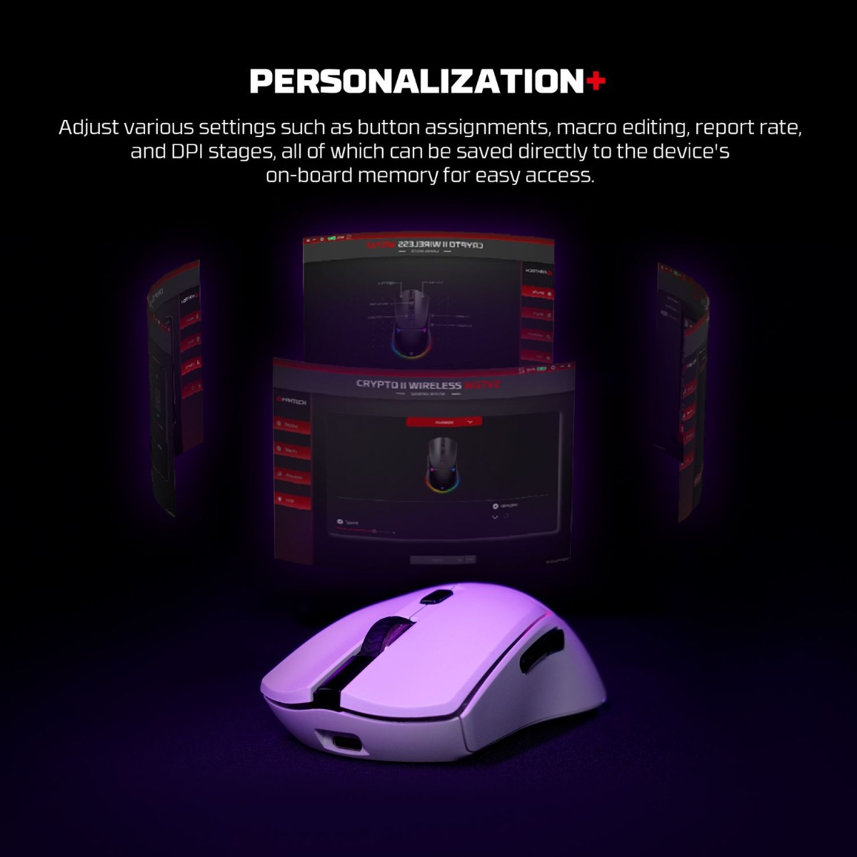 ماوس FANTECH CRYPTO II WG7V2 2in1 ضوئي للألعاب