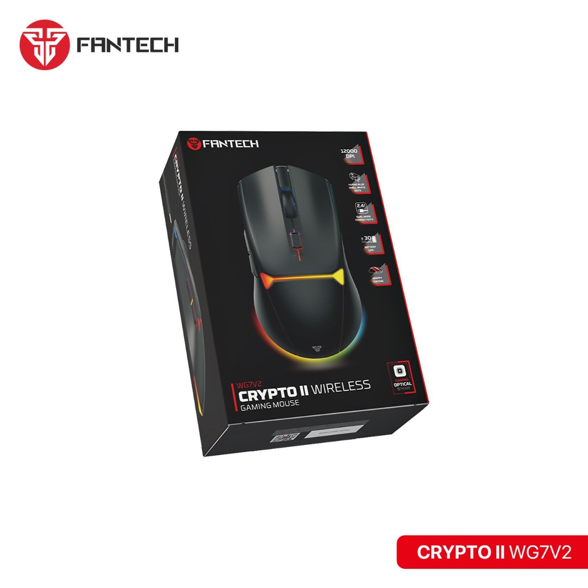 ماوس FANTECH CRYPTO II WG7V2 2in1 ضوئي للألعاب