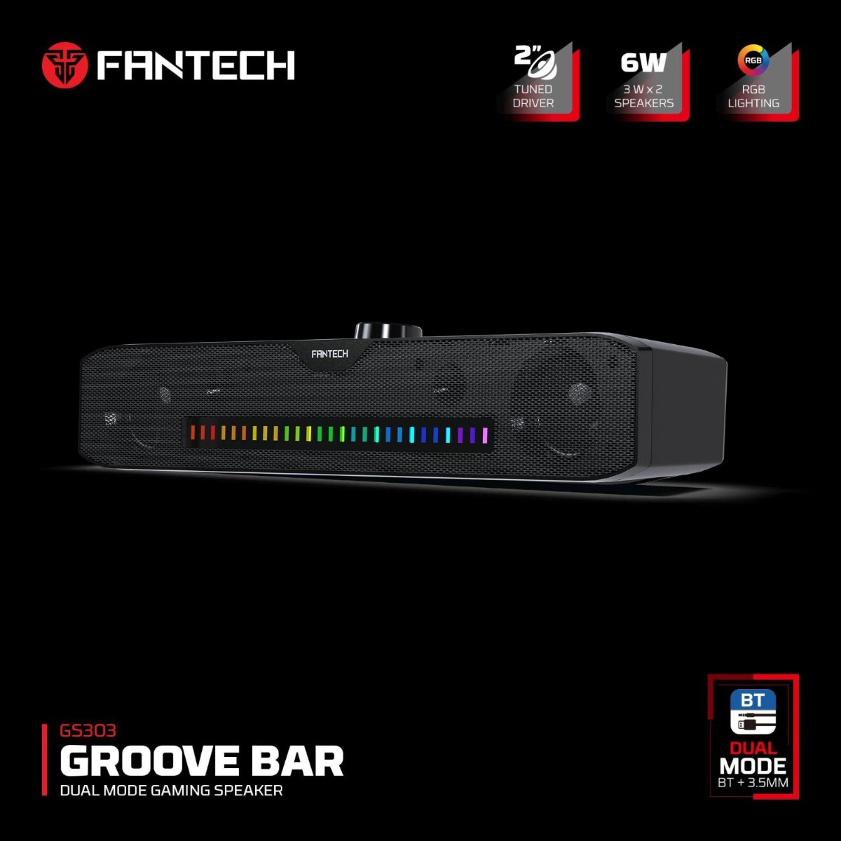 سبيكر ملتيميديا FANTECH GROOVE BAR GS303 2in1 للألعاب