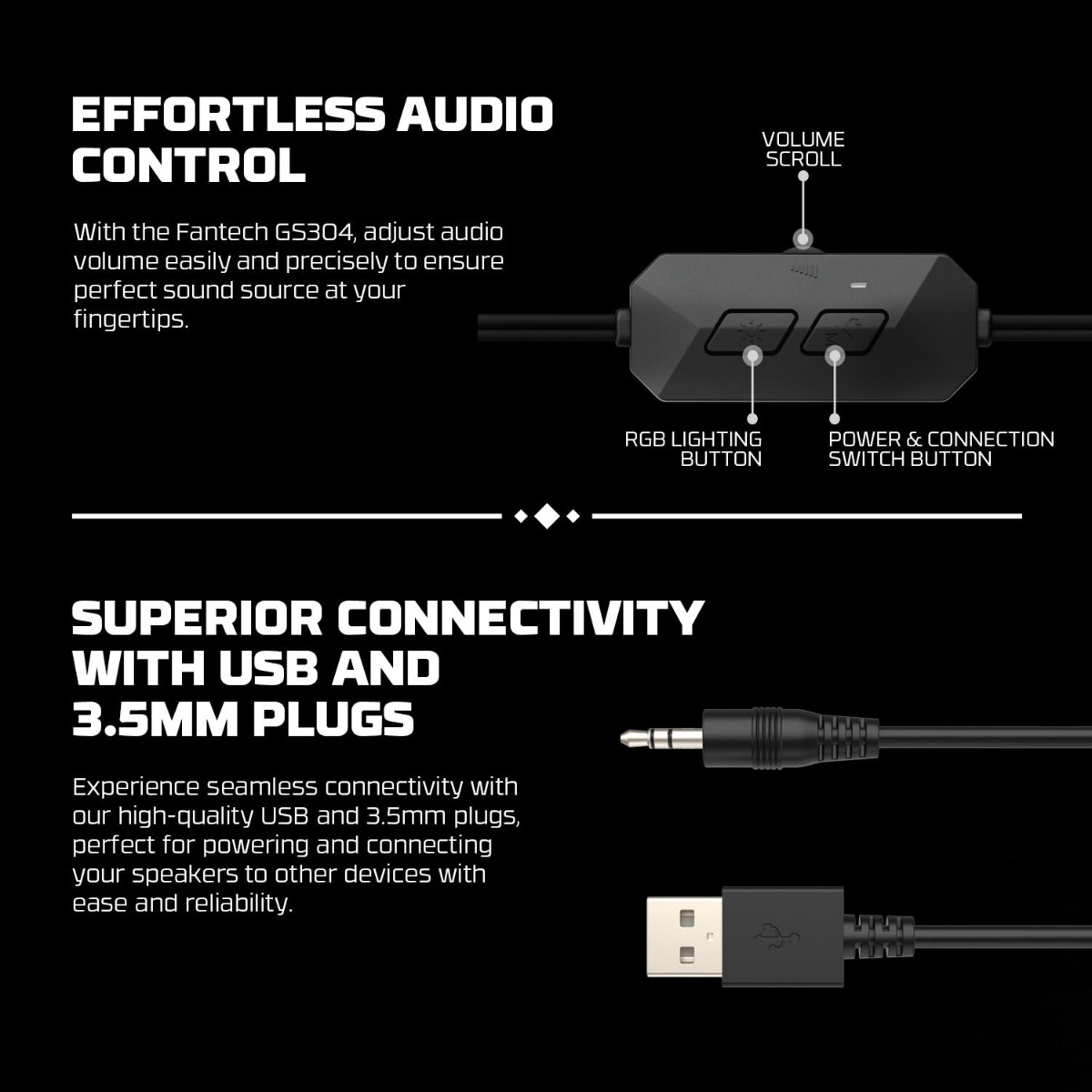 سبيكر ملتيميديا FANTECH GROOVE GS304 2in1 للألعاب