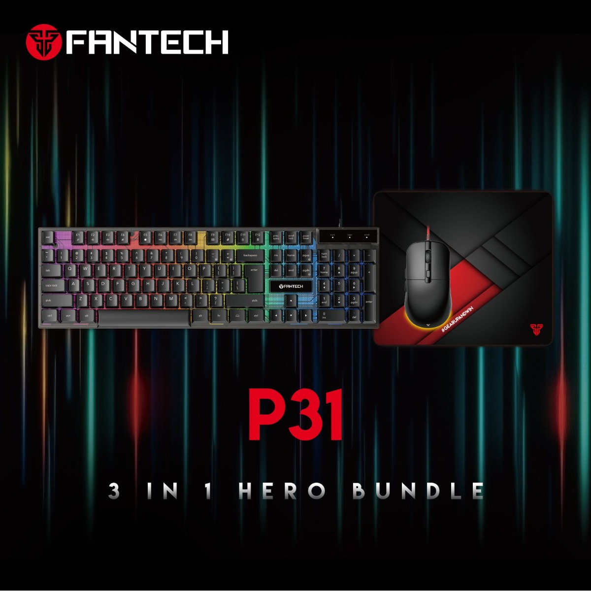 FANTECH HERO P31 3in1 Wired Gaming Computer Accessories Package