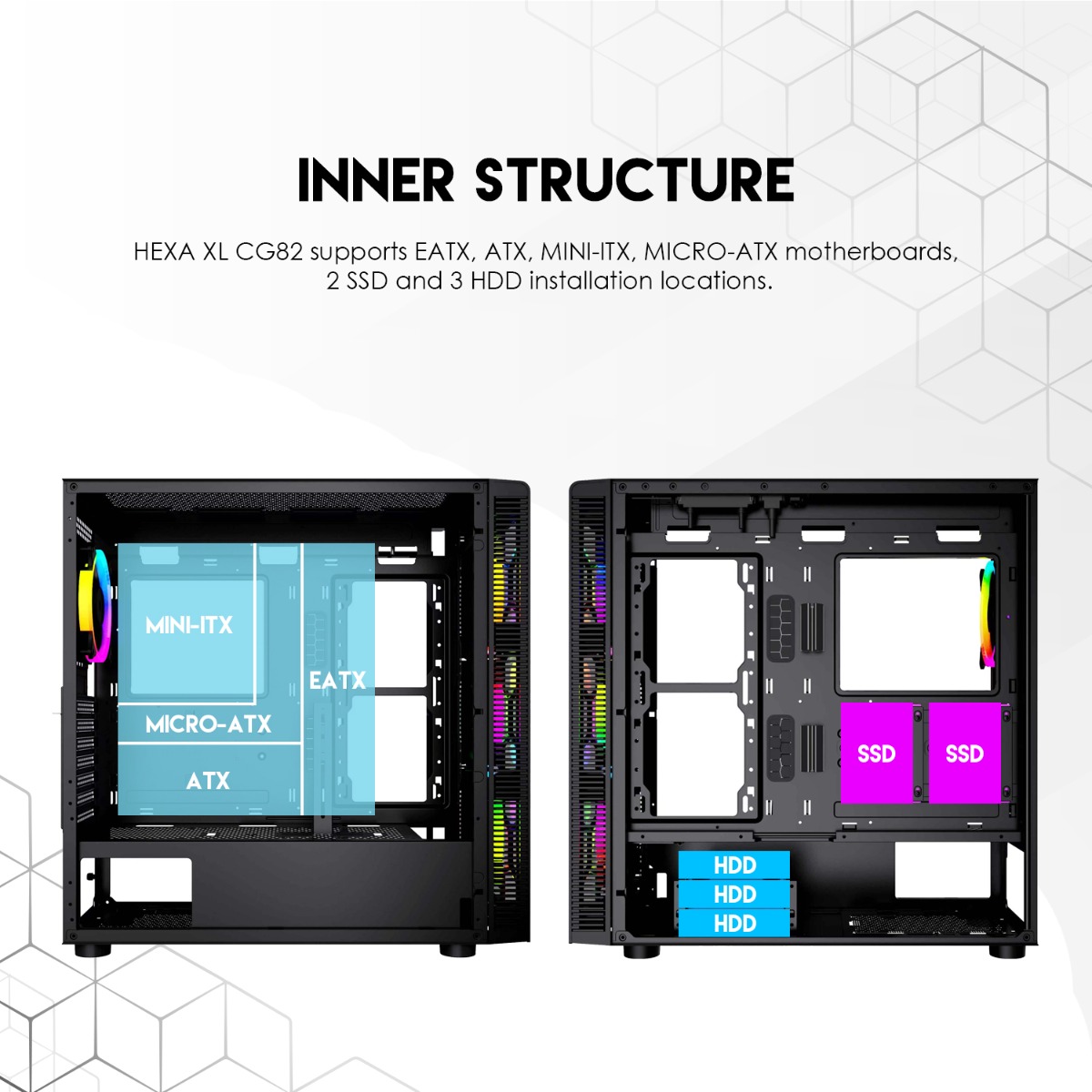 FANTECH HEXA XL CG82 Full Tower Gaming Computer Case