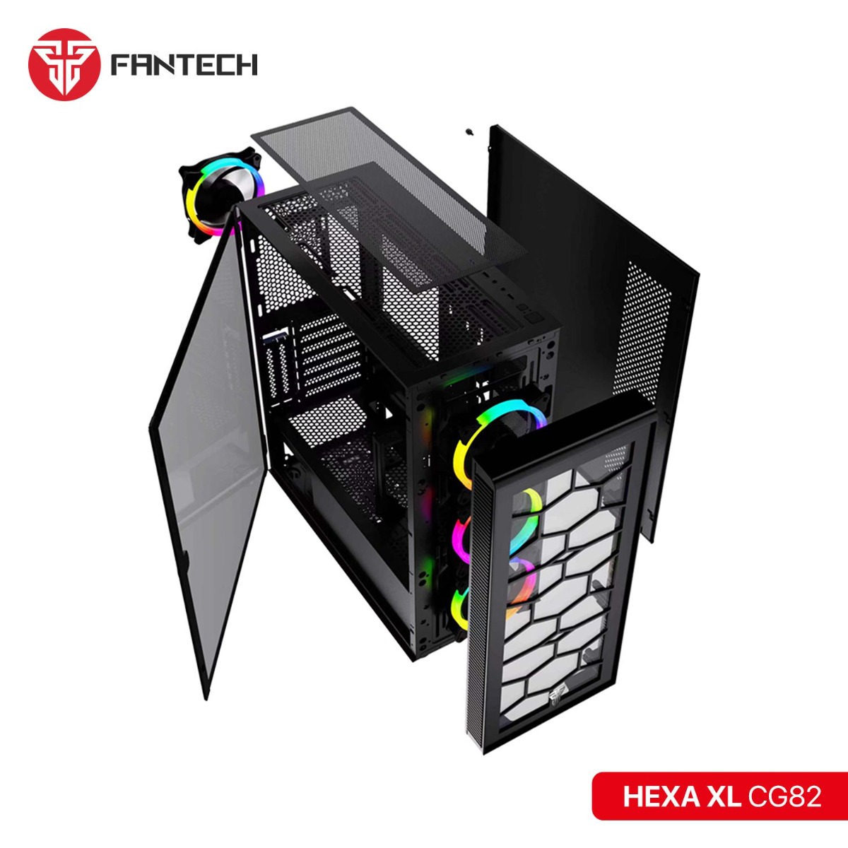 صندوق كمبيوتر FANTECH HEXA XL CG82 Full Tower للألعاب