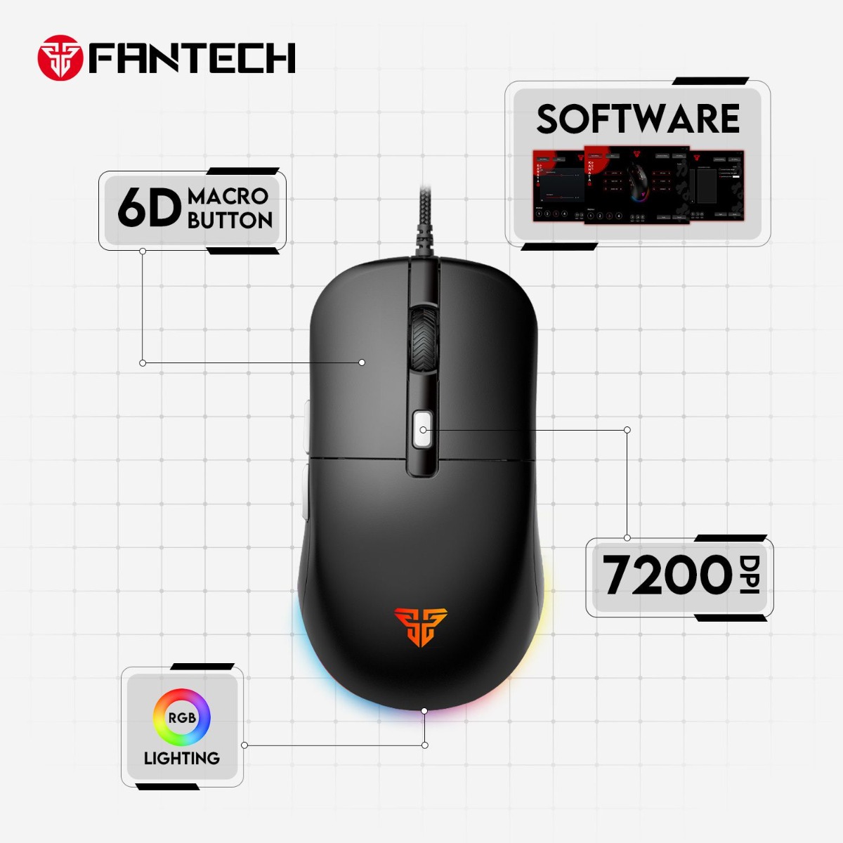 FANTECH KANATA S VX9S Wired Optical Gaming Mouse