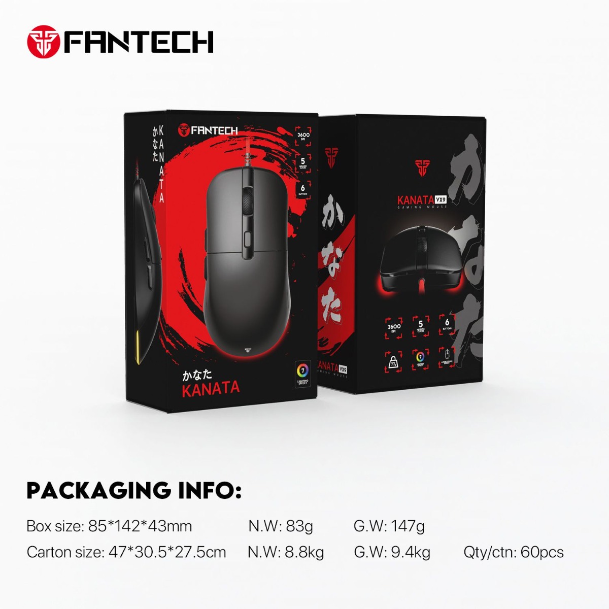 FANTECH KANATA VX9 Wired Optical Gaming Mouse