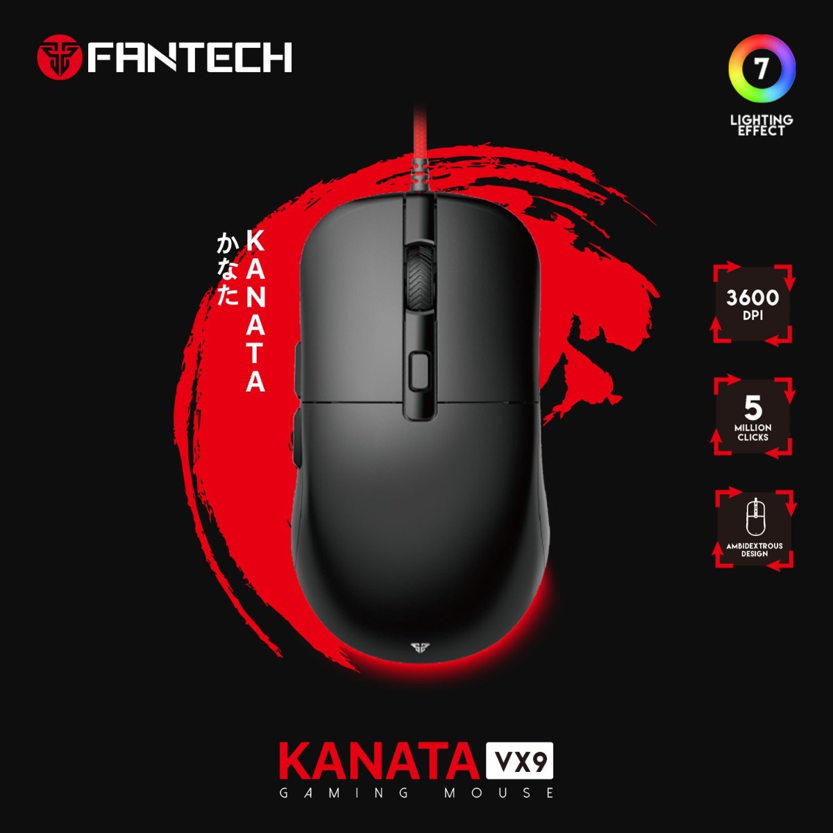 FANTECH KANATA VX9 Wired Optical Gaming Mouse