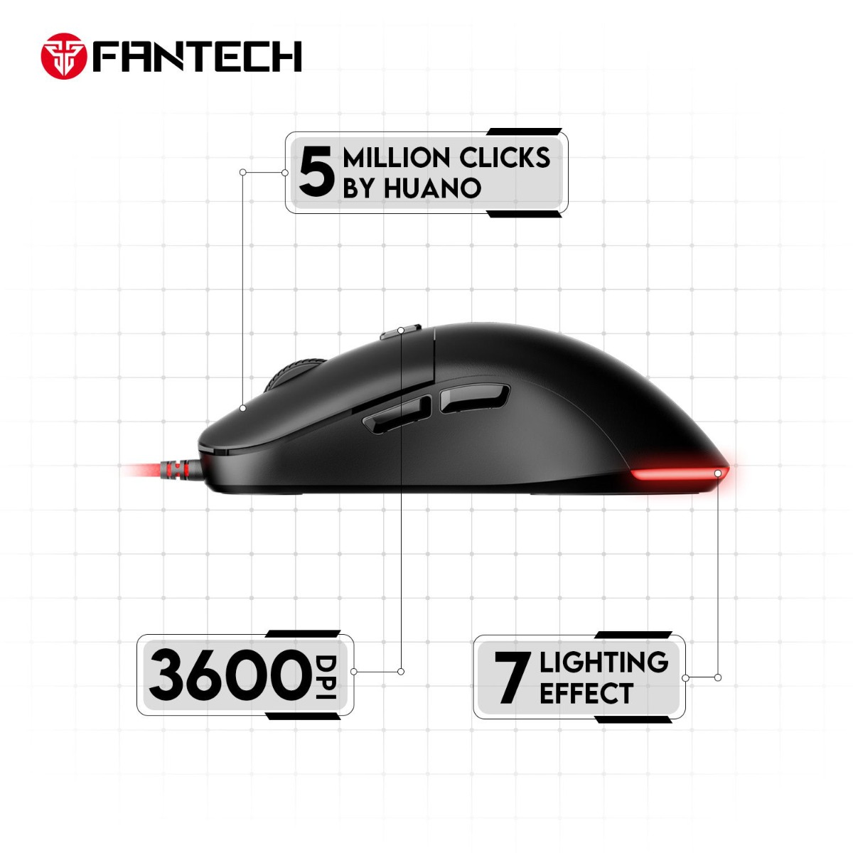 ماوس FANTECH KANATA VX9 ضوئي سلكي للألعاب