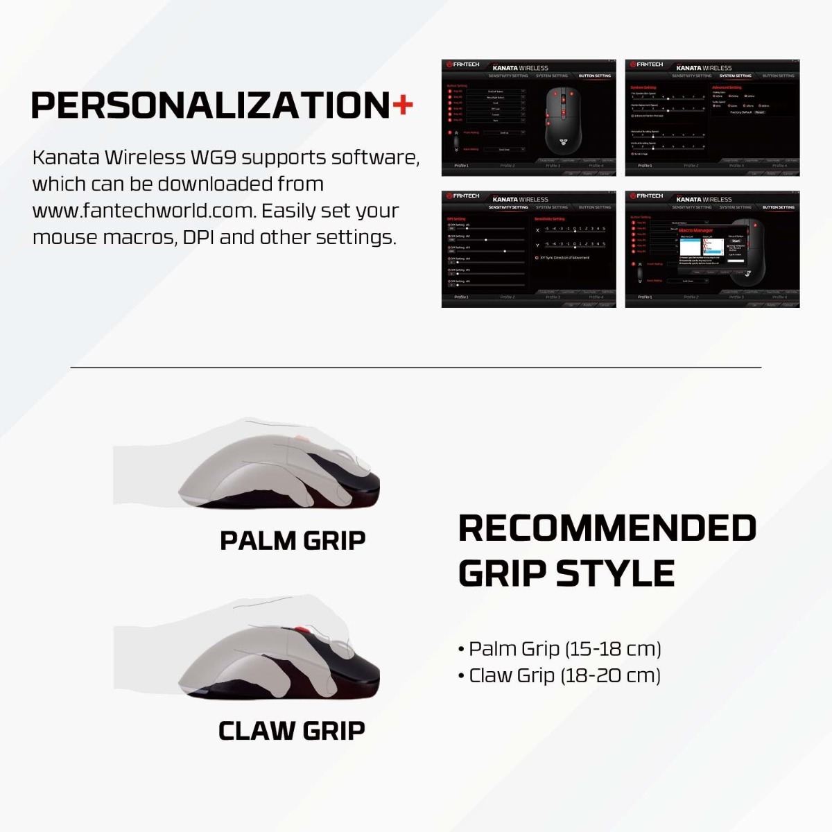 FANTECH KANATA WG9 Wireless Optical Gaming Mouse