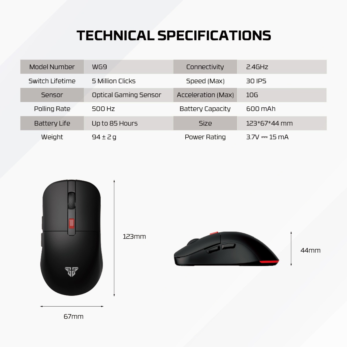 ماوس FANTECH KANATA WG9 ضوئي لاسلكي للألعاب