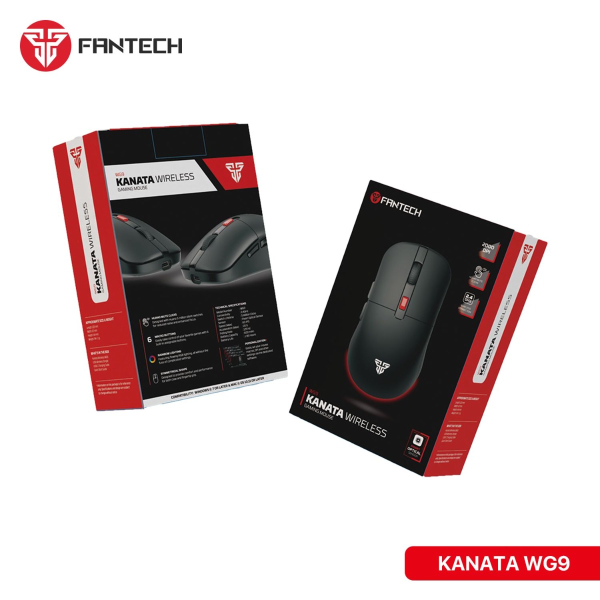 ماوس FANTECH KANATA WG9 ضوئي لاسلكي للألعاب