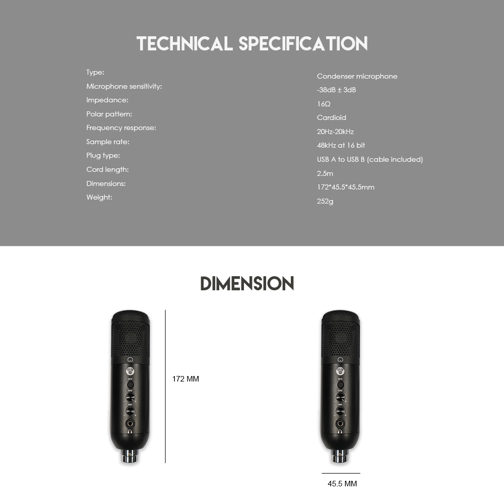 FANTECH LEVIOSA MCX01 Computer Gaming Microphone