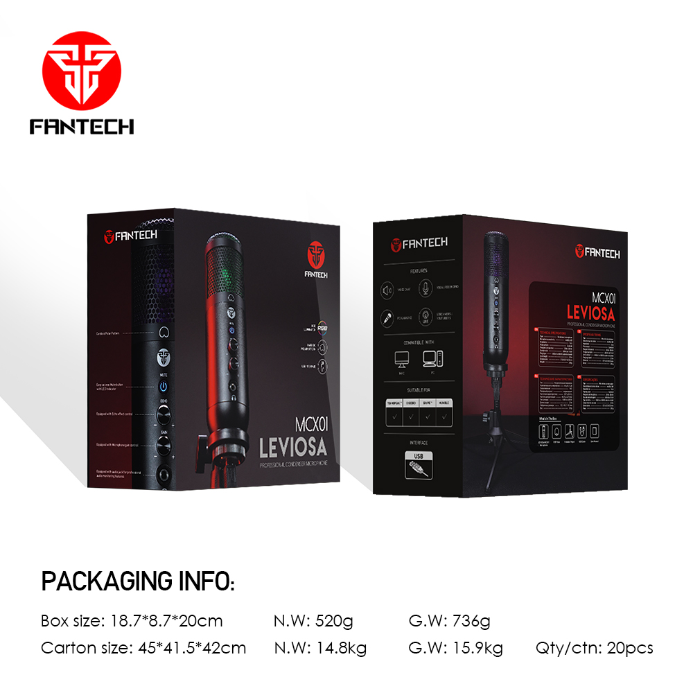 ميكروفون FANTECH LEVIOSA MCX01 لألعاب الكمبيوتر