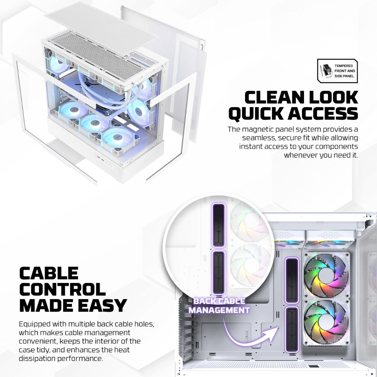 FANTECH LUMINA CG86 Full Tower Gaming Computer Case