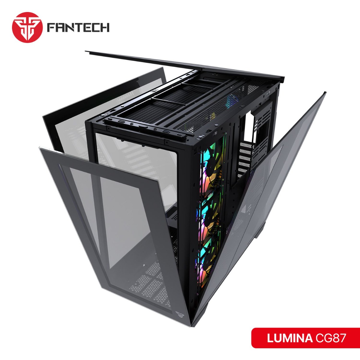 صندوق كمبيوتر FANTECH LUMINA CG87 Full Tower للألعاب