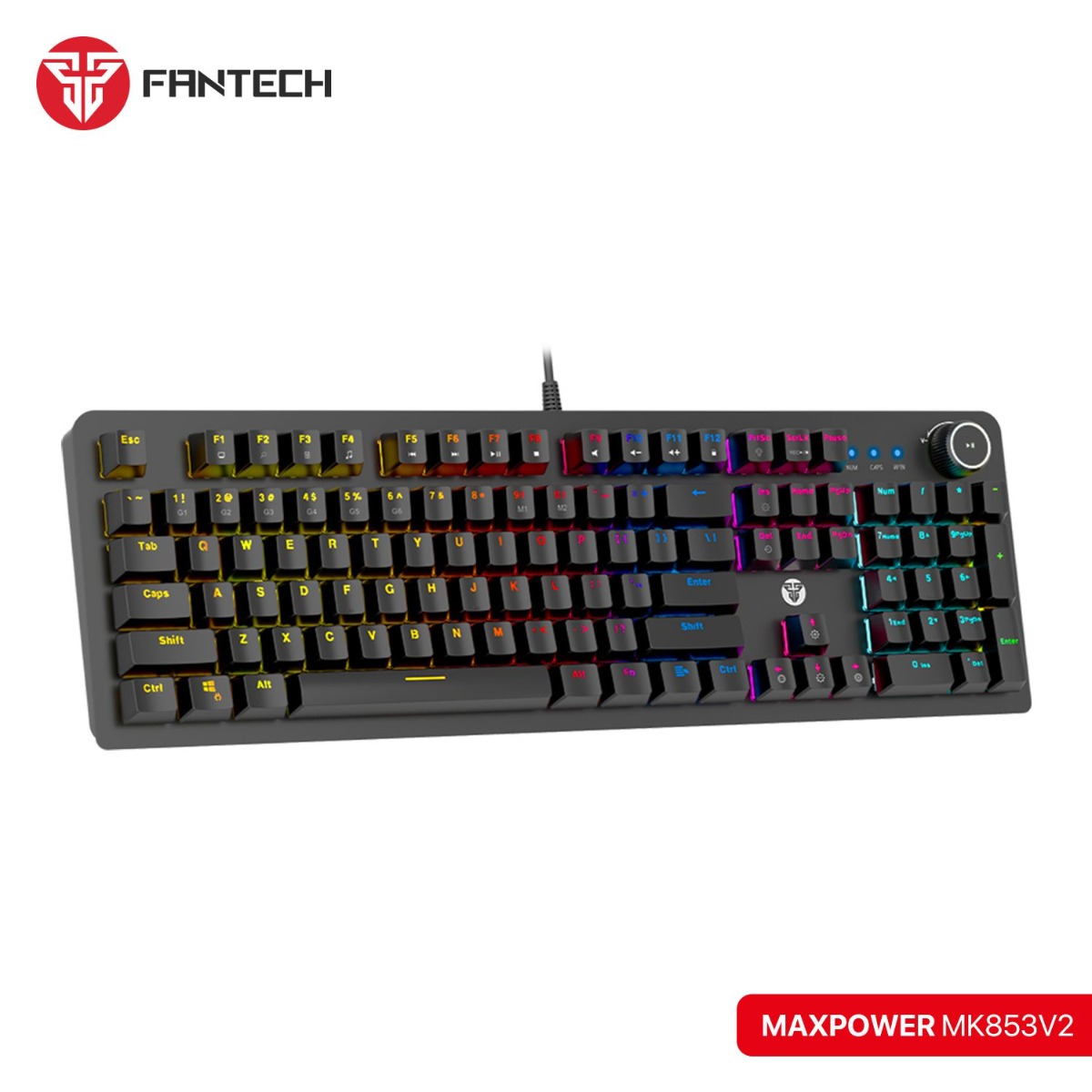 كيبورد FANTECH MAXPOWER MK853V2 Mechanical سلكي للألعاب - (104 كبسة)